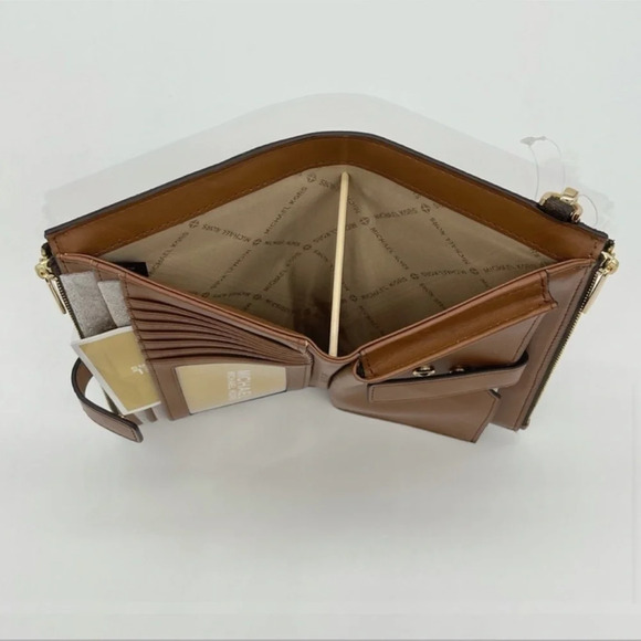 Michael Kors Large Double Zip Wallet Wristlet Brown (NWT) - Picture 8 of 9